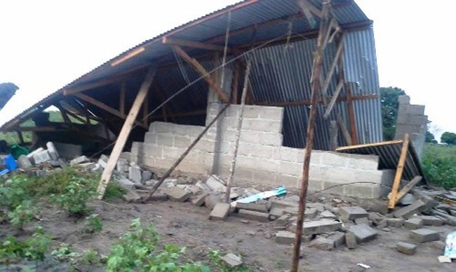 Strong Winds Destroy a New Church in Tanzania